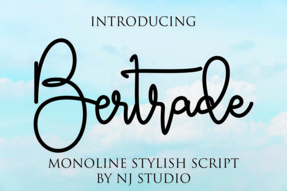 Bertrade: A Script Font for Sophisticated Design