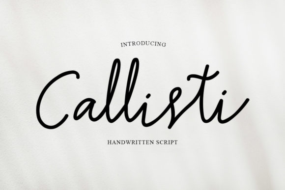 Callisti Font for Web Design