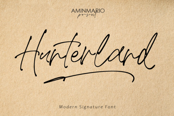 Hunterland Font: Elegant Script for Editorial Design