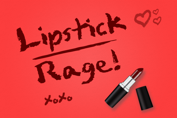 Lipstick Rage Font: A Handwritten Statement