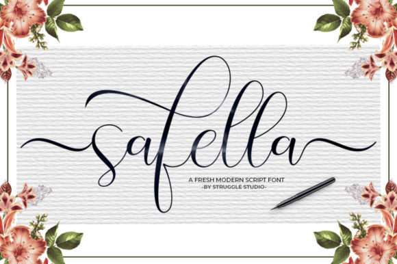 Safella Font: Elegant Script for Editorial Design